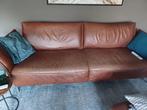 Bank 4 zits (2 meter) van Enzo Luca. Cognac leer, Huis en Inrichting, Minder dan 75 cm, Rechte bank, Gebruikt, Leer