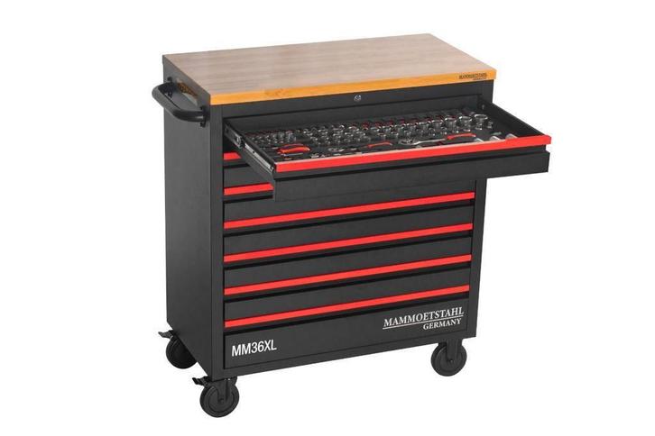 Mammoet Stahl Gereedschapswagen, Doe-het-zelf en Verbouw, Gereedschapskisten, Nieuw, Gevuld, Ophalen of Verzenden