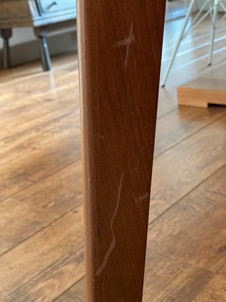 Kleine mahonie tafel, inklapbaar - ideaal voor studenten, Antiek en Kunst, Antiek | Meubels | Tafels, Ophalen of Verzenden