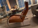 Design fauteuil Label Speedster (Gerard van den Berg), Huis en Inrichting, Fauteuils, Ophalen, Gebruikt, 75 tot 100 cm, Leer