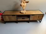 tv-meubel massief mango/metaal 180 cm breed laagste prijs