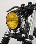 Koplamp classic look cafe racer bobber scrambler geel onder, Motoren, Ophalen of Verzenden
