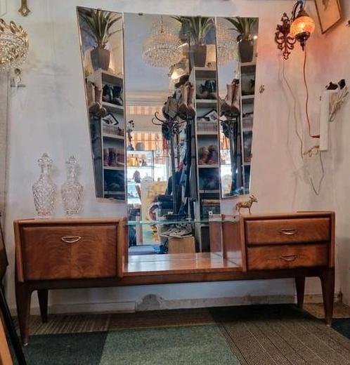 Echte vintage kaptafel, Huis en Inrichting, Tafels | Kaptafels, Zo goed als nieuw, 100 tot 150 cm, 100 tot 150 cm, Hout, Ophalen