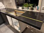 Ceasar stone antraciet composiet keukenblad 216x68cm, Ophalen, Gebruikt, Zwart, 200 cm of meer