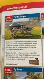 Korting farmcamps, Eén persoon, Kortingsbon