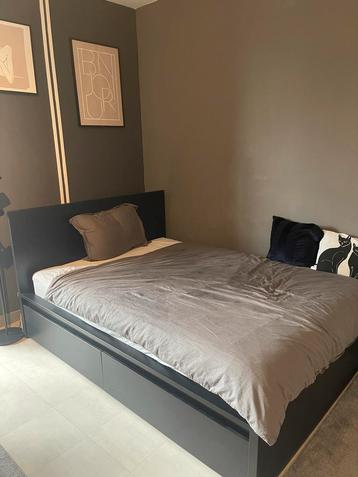 MALM bed 140x200 zwart incl. matras beschikbaar voor biedingen
