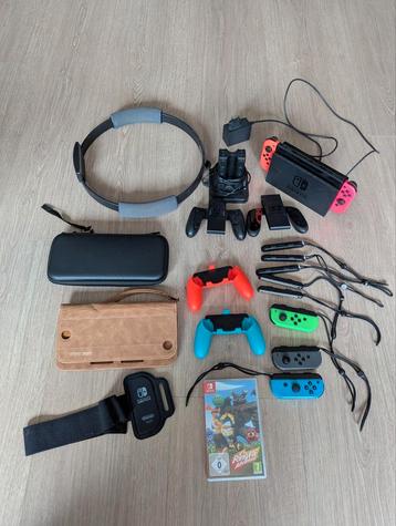 Nintendo Switch + Ring Fit Adventure + extra Joy-Cons & acce beschikbaar voor biedingen