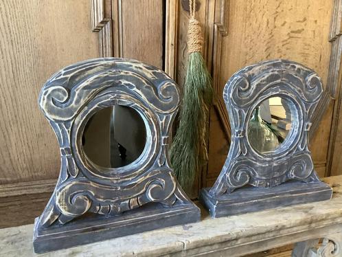 NIEUW set van 2 kleine staande ossenoog s-iegels, Huis en Inrichting, Woonaccessoires | Spiegels, Nieuw, Ophalen of Verzenden