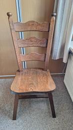 1 houten stoel, Ophalen, Gebruikt, Bruin, Eén