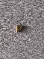 Gouden Letter P Bedel, 1 bedel, Ophalen of Verzenden, Zo goed als nieuw, Goud