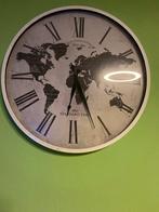Wereldkaart Wandklok, Ophalen of Verzenden, Zo goed als nieuw, Analoog, Wandklok