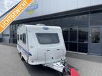 Hobby De luxe Easy 450 UF Bed 208cm + Rondzit 4 Pers 1200KG, Caravans en Kamperen, Caravans, Schokbreker, Hobby, Bedrijf, Treinzit