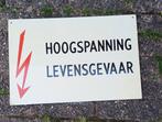 Border hoogspanning, Verzamelen, Merken en Reclamevoorwerpen, Ophalen of Verzenden, Reclamebord