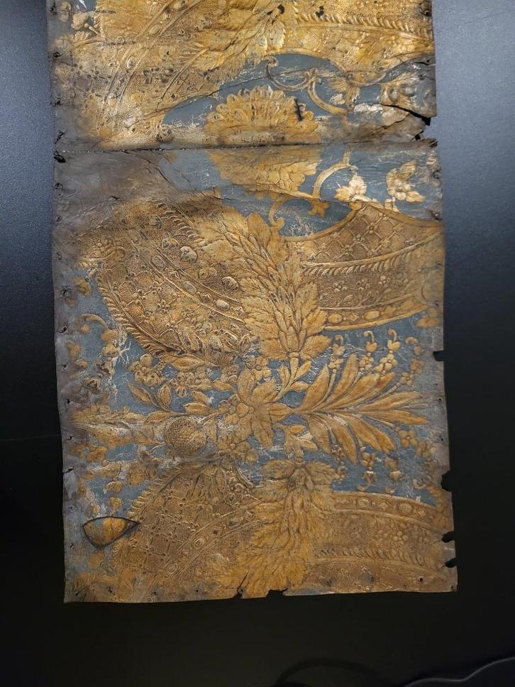 Luxe Taupe Leren Wandbekleding / behang, Huis en Inrichting, Stoffering | Behang, minder dan 10 m², Ophalen