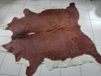 Prachtig XL bruin met wit koeienhuid vloerkleed., Ophalen, Gebruikt