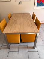 Eettafel met 4 stoelen, Ophalen, Gebruikt, 50 tot 100 cm, Vier personen