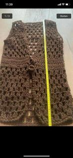Vintage gehaakt vest s boho ibiza hippie, Ophalen of Verzenden, Zo goed als nieuw, Maat 36 (S), Bruin