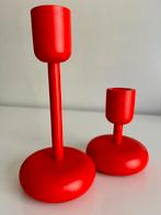 2 Design Iittala Nappula Kandelaar Kyoto Rood Nieuwstaat, Nieuw, Ophalen of Verzenden, Metaal, Rood