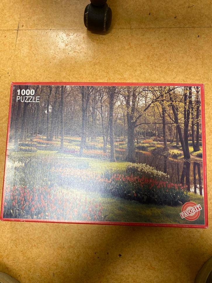 Legpuzzel 1000 stukjes - Mooie afbeelding keukenhof, Hobby en Vrije tijd, Denksport en Puzzels, Zo goed als nieuw, Legpuzzel, 500 t/m 1500 stukjes