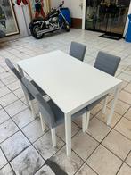 Eettafel met 4 stoelen ikea tafel, Huis en Inrichting, Ophalen, 100 tot 150 cm, 50 tot 100 cm, Zo goed als nieuw