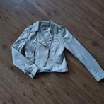 Anna van Toor Leren Biker Jack Maat 36, Kleding | Dames, Anna van Toor, Beige, Ophalen of Verzenden, Zo goed als nieuw
