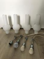4 Vintage Raak Lucifero Hanglampen, Huis en Inrichting, Lampen | Hanglampen, Ophalen, Gebruikt, Glas, Minder dan 50 cm