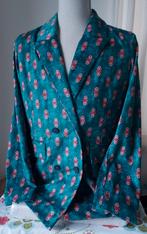 Vintage Blauw Jasje met Patroon Designer, Blauw, Maat 46/48 (XL) of groter, Ophalen of Verzenden, Zo goed als nieuw