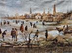 Wandkleed Riviergezicht bij winter naar Aert van der Neer, Antiek en Kunst, Antiek | Kleden en Textiel, Ophalen of Verzenden