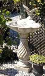 Unieke betonnen vogeldrinkbak/bad op sokkel, Tuin en Terras, Gebruikt, Ophalen