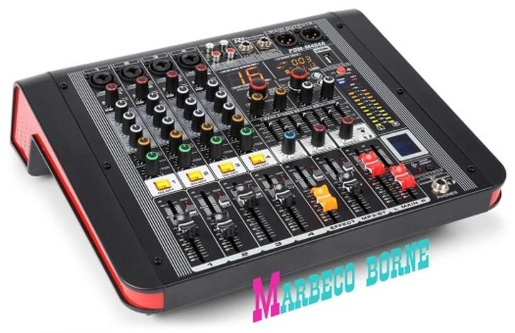 Mengpaneel,4-Kanalen Studio Mixer met Versterker PDM-M404A, Muziek en Instrumenten, Instrumenten | Toebehoren, Nieuw, Overige instrumenten