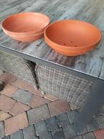 Terracotta schaaltjes, Tuin en Terras, Bloempotten, Ophalen, Gebruikt, Tuin, Rond