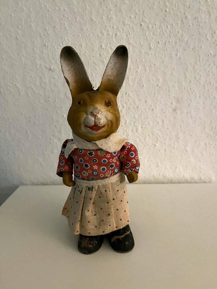 Oude papier machee candy container haas Germany, Antiek en Kunst, Antiek | Speelgoed, Ophalen of Verzenden