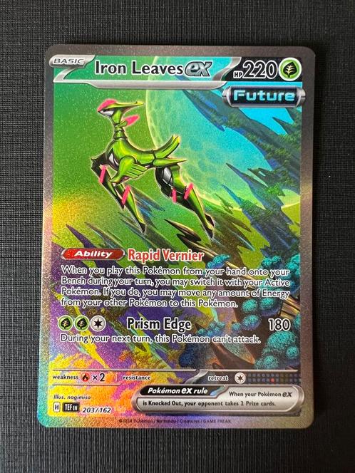 Pokemon Iron Leaves EX 203/162 TEF, Hobby en Vrije tijd, Verzamelkaartspellen | Pokémon, Zo goed als nieuw, Losse kaart, Ophalen of Verzenden