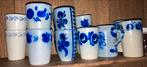 Keulen Keuls blauw bekers pul pullen handvat oor bloemen ah, Ophalen of Verzenden