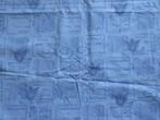 Vintage lap stof blauw met tulpen, Blauw, Ophalen of Verzenden, Zo goed als nieuw, 30 tot 120 cm