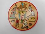 Mooie oude ronde puzzel. Hout. Thema: circus., Ophalen, Minder dan 10 stukjes, Gebruikt, Van hout