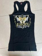 Tank Top/hemd zwart geel glitter L/XL, Zwart, Maat 42/44 (L), Ophalen of Verzenden, Zo goed als nieuw