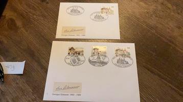#39 Setje FDC’s Zwitserland George Simenon beschikbaar voor biedingen