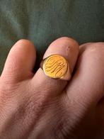 Zware Gouden zegelring met initialen heren, Ophalen of Verzenden, Zo goed als nieuw, Goud, Heer