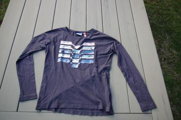 Longsleeve CKS, donkerblauw, glitter opdruk maat 152 beschikbaar voor biedingen