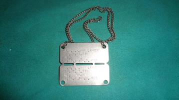 Dog tag naamplaatje NL leger zestiger jaren beschikbaar voor biedingen
