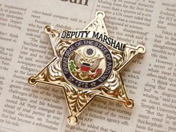 Deputy Marshal Ster Badge Agent Politie USA Sheriff Broche beschikbaar voor biedingen