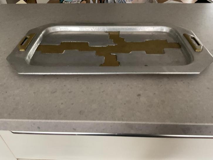 Dienblad, Spaans, Huis en Inrichting, Woonaccessoires | Dienbladen, Zo goed als nieuw, Metaal, Overige vormen, Ophalen