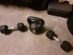 2 x 8kg hexagon halter en kettlebell 8 kg, Sport en Fitness, Ophalen, Kettlebell