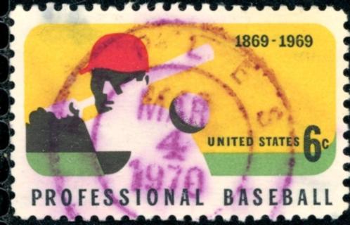 USA Verenigde Staten 1381 - Baseball, Postzegels en Munten, Postzegels | Amerika, Gestempeld, Noord-Amerika, Ophalen of Verzenden