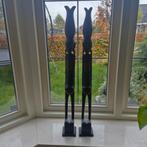 Twee grote houten beelden., Ophalen, Hout, Cd's