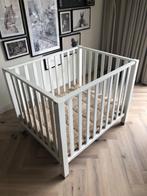 Bopita baby box inclusief matras, hoes en boxkleed, Ophalen, Zo goed als nieuw, Vierkant, In hoogte verstelbaar