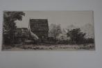 HET GOOI Mooie ETS GERRIT DE JONG LANDSCHAP BOERDERIJ GA5, Antiek en Kunst, Verzenden