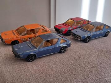 Majorette Renault 17 TS setje van 4 diverse bespeelde condit beschikbaar voor biedingen