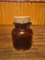 Bruine Apothekerspot met Kurk vintage, Ophalen of Verzenden